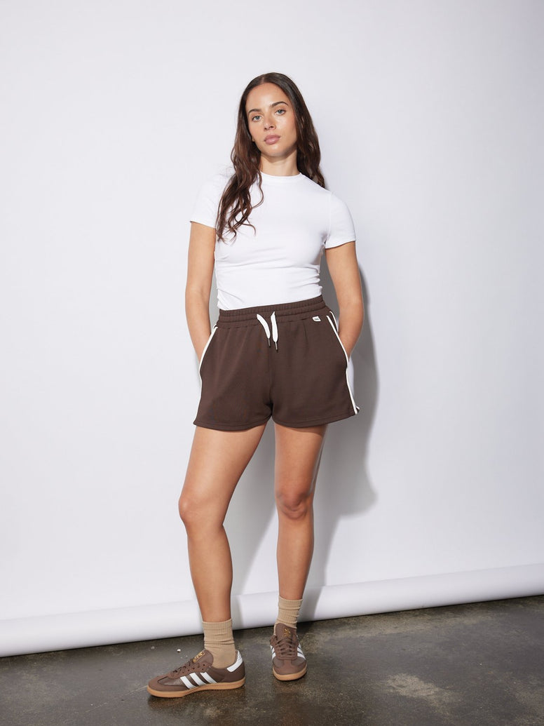 PALOMA STRIPE SHORT - Mocha