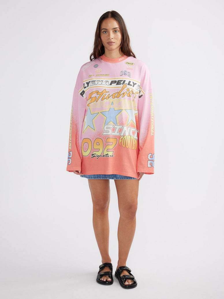 MOTO LS TEE DRESS - Multi