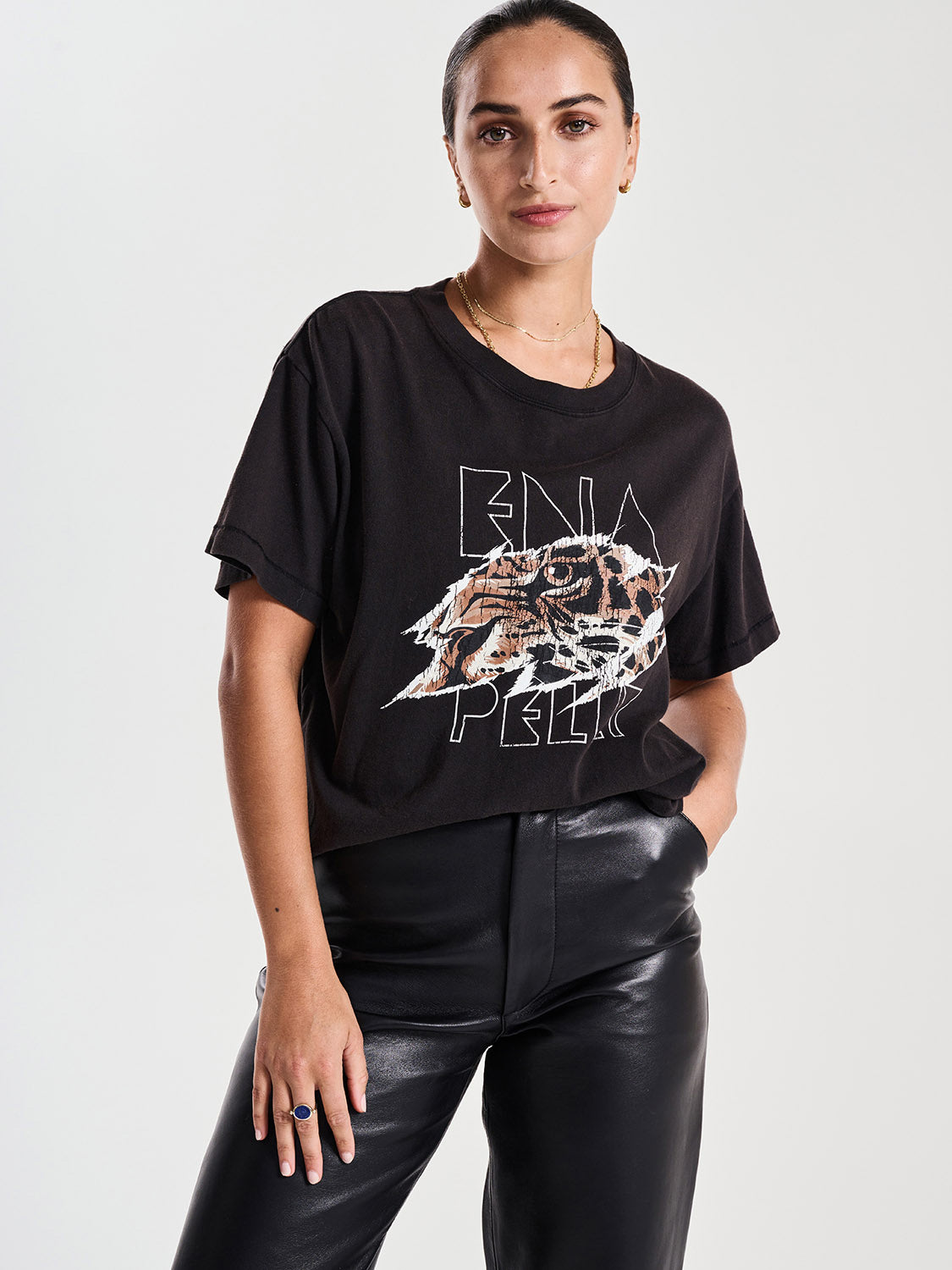 Tigers Eye Tee - Washed Black