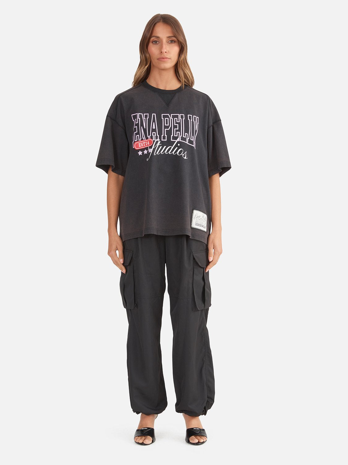 EP Mix Oversized Tee - Washed Black