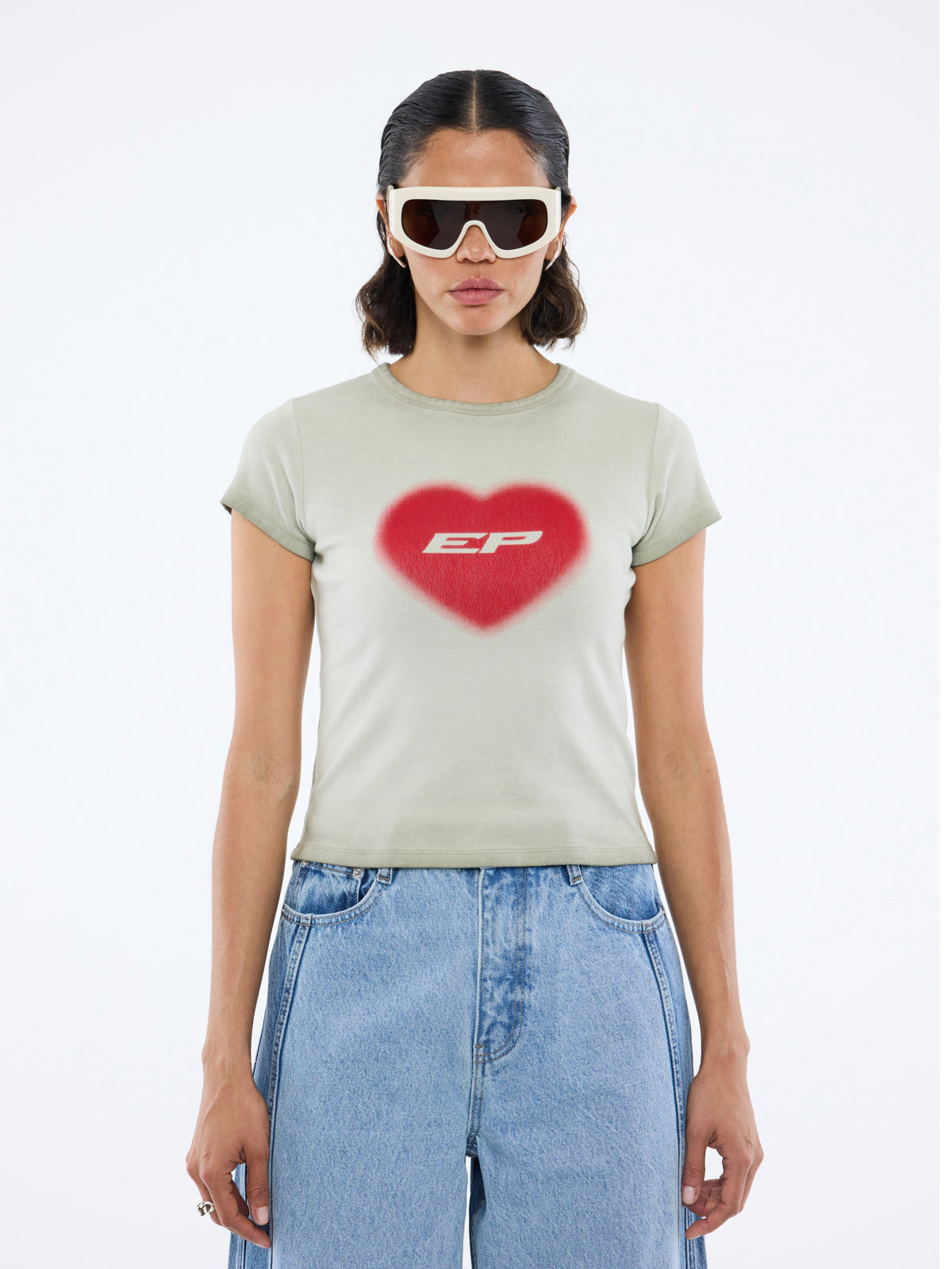EP HEART RIB BABY TEE
