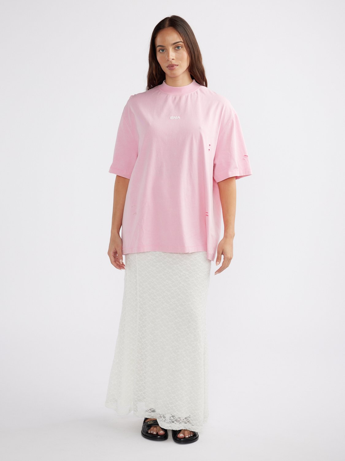 CASSIE LOGO TEE - Washed Pink