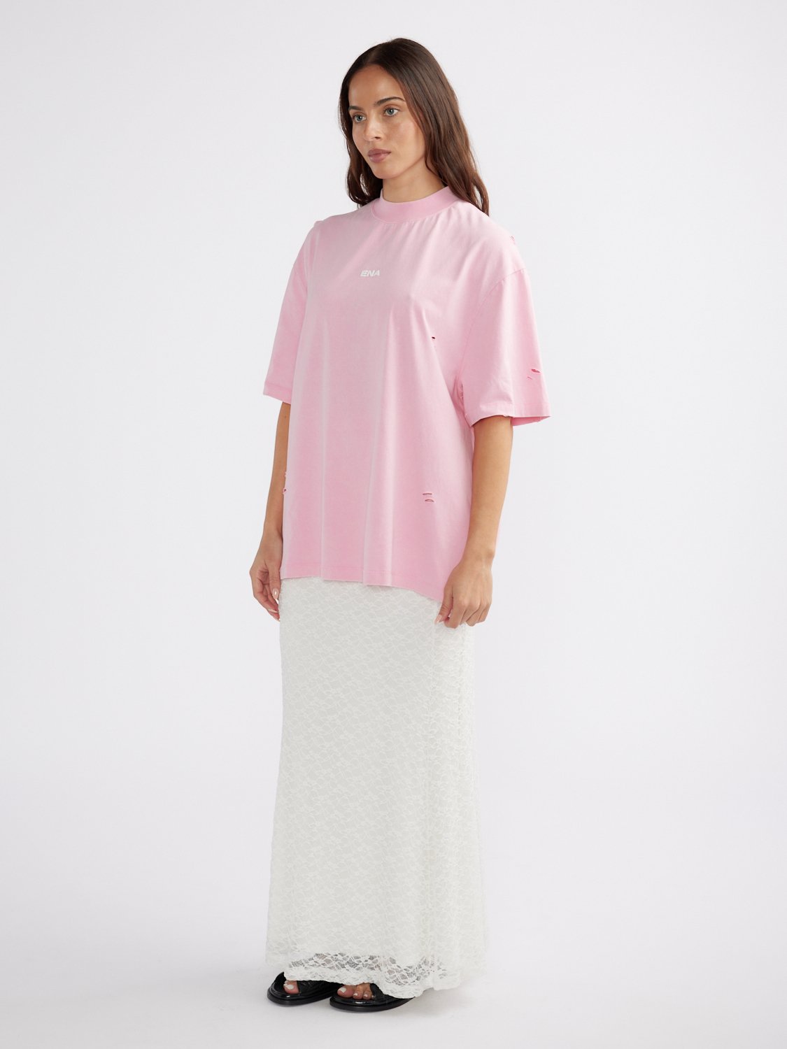 CASSIE LOGO TEE - Washed Pink