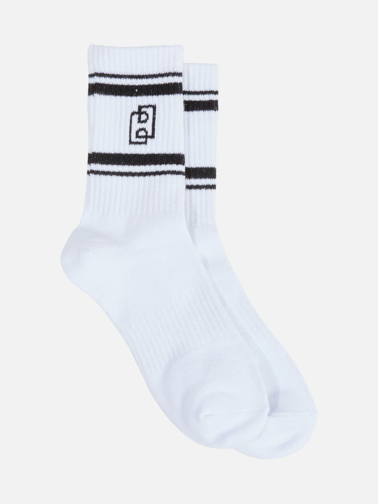 Athleisure Sock - White Monogram