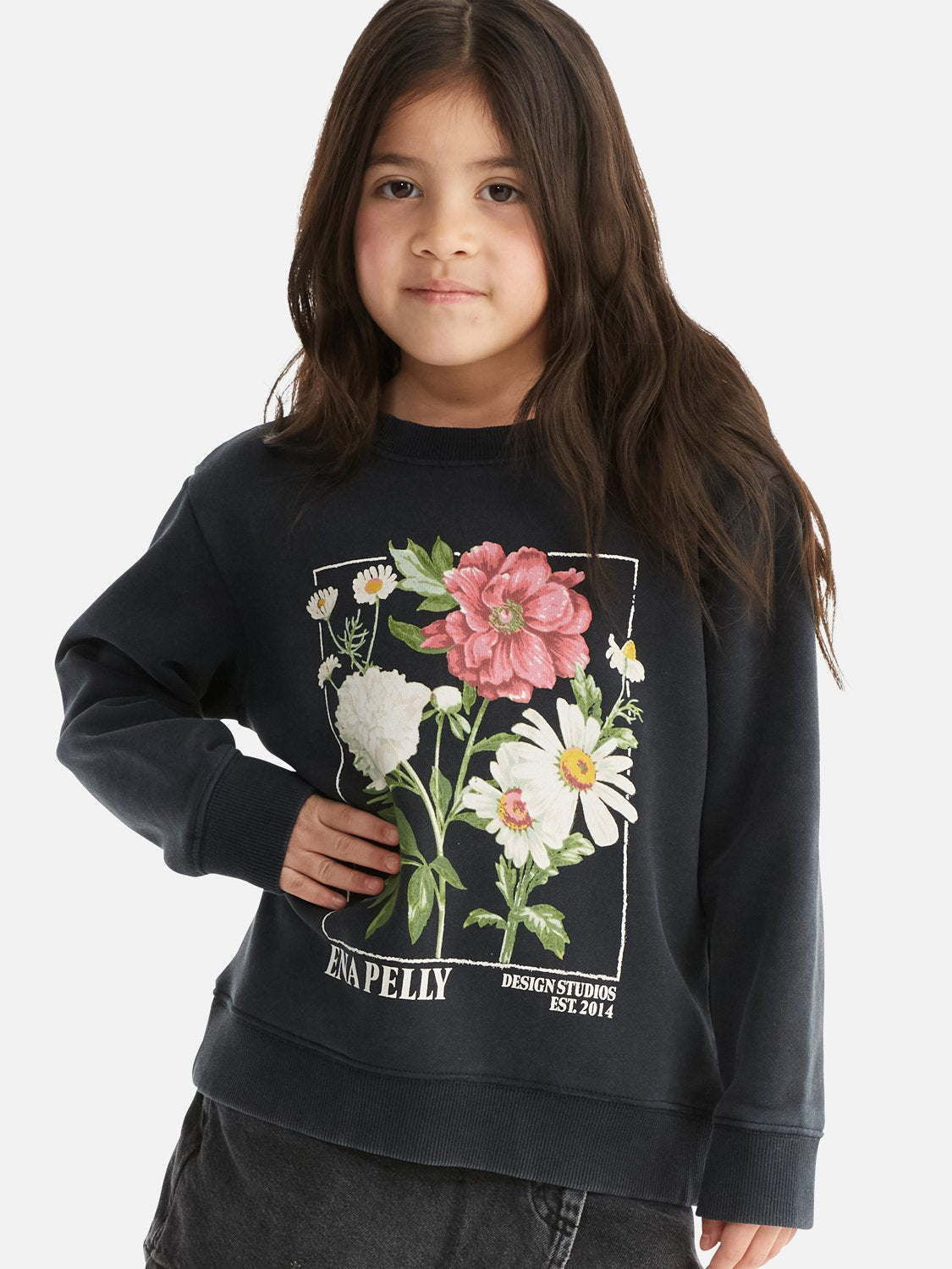 Kids Bouquet Sweater - Vintage Black