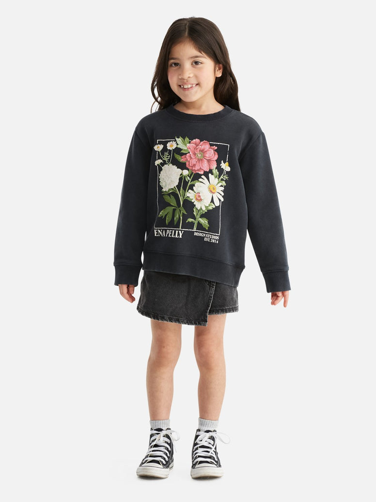 Kids Bouquet Sweater - Vintage Black