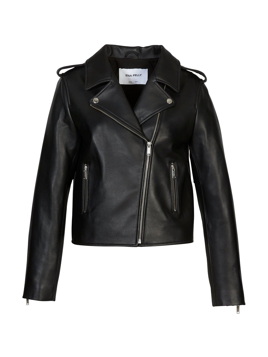 Essential Leather Biker Jacket 2.0 - Black