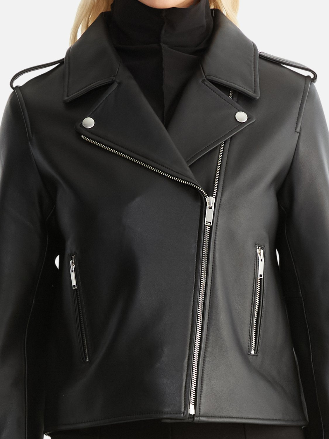 Essential Leather Biker Jacket 2.0 - Black