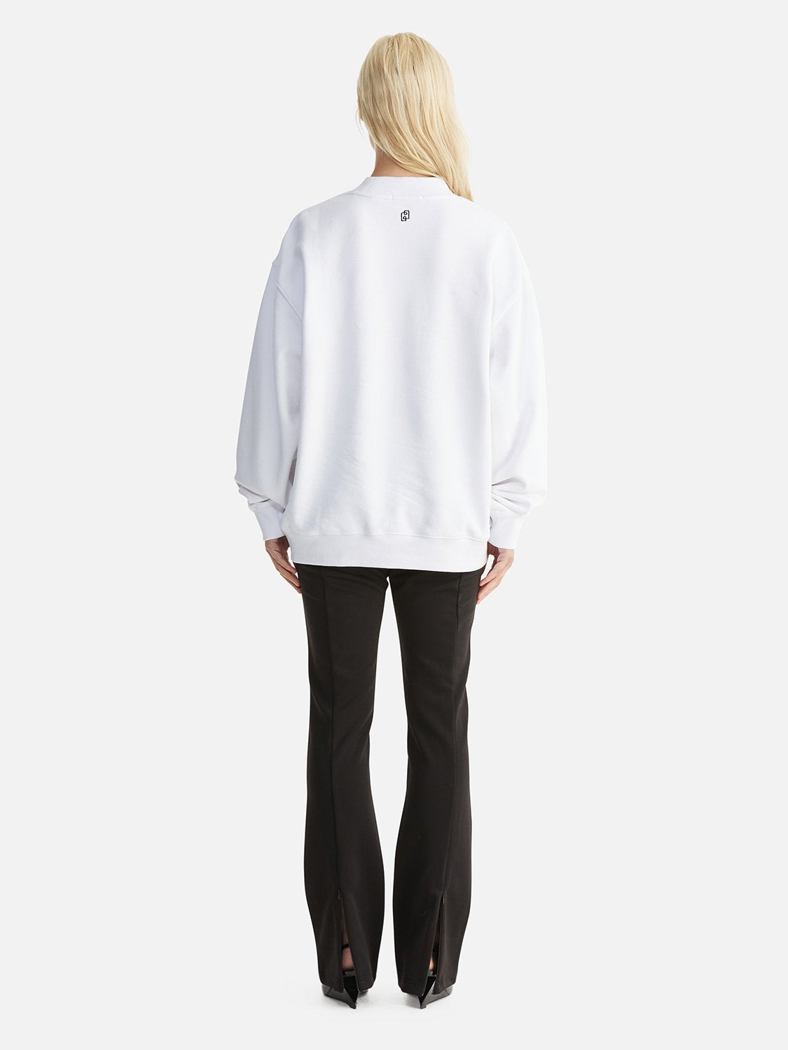 Chloe Oversized Sweater Core Logo - White
