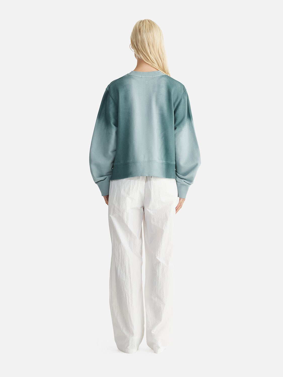 Remi Relaxed Sweater Ombre - Mist/ Teal