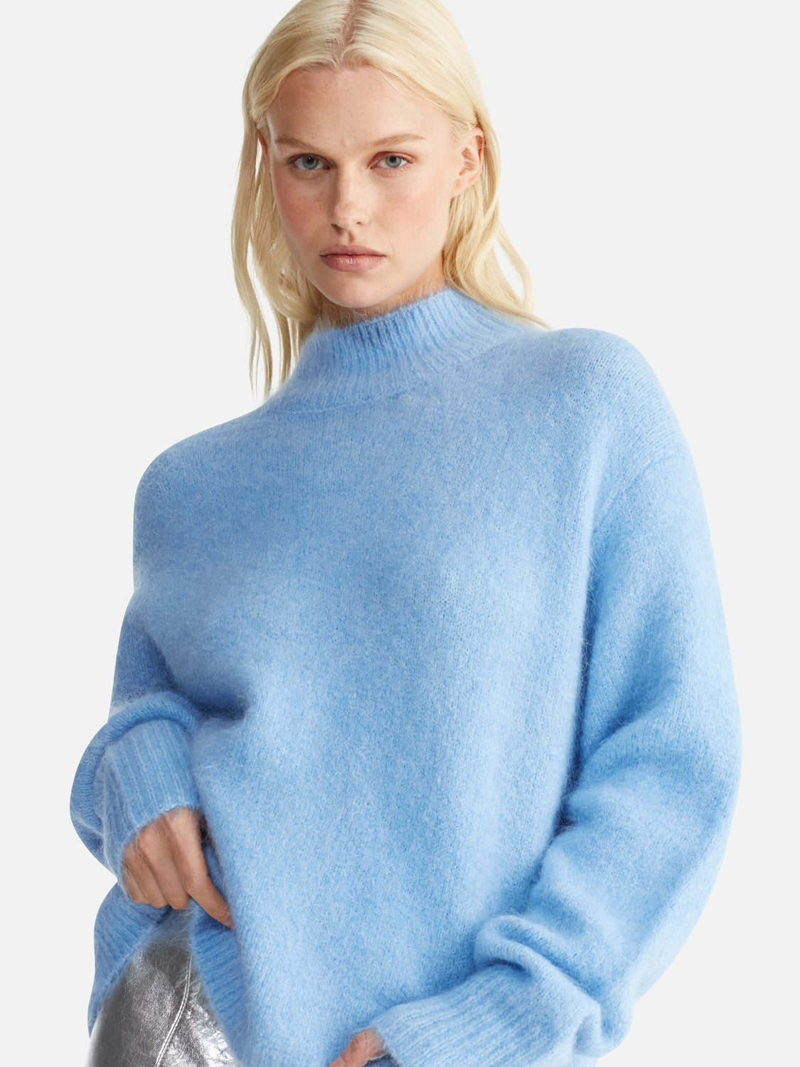 Nicola Mohair Knit - Cornflower Blue