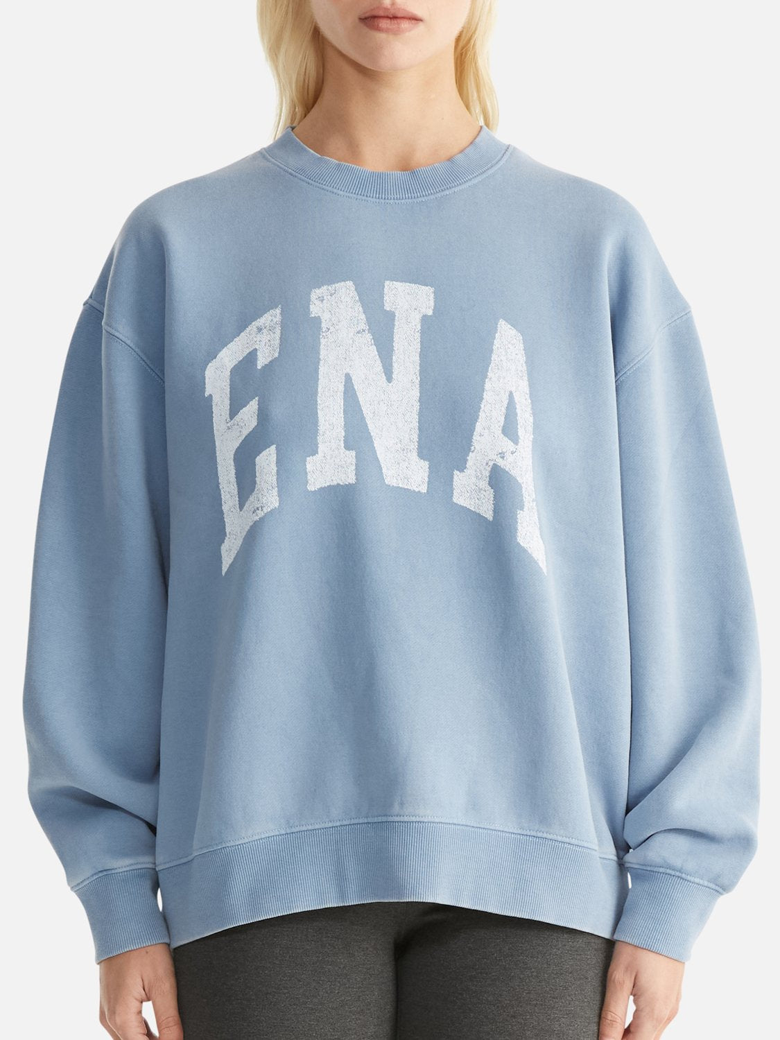 Lilly Oversized Sweater Collegiate - Sky Washed