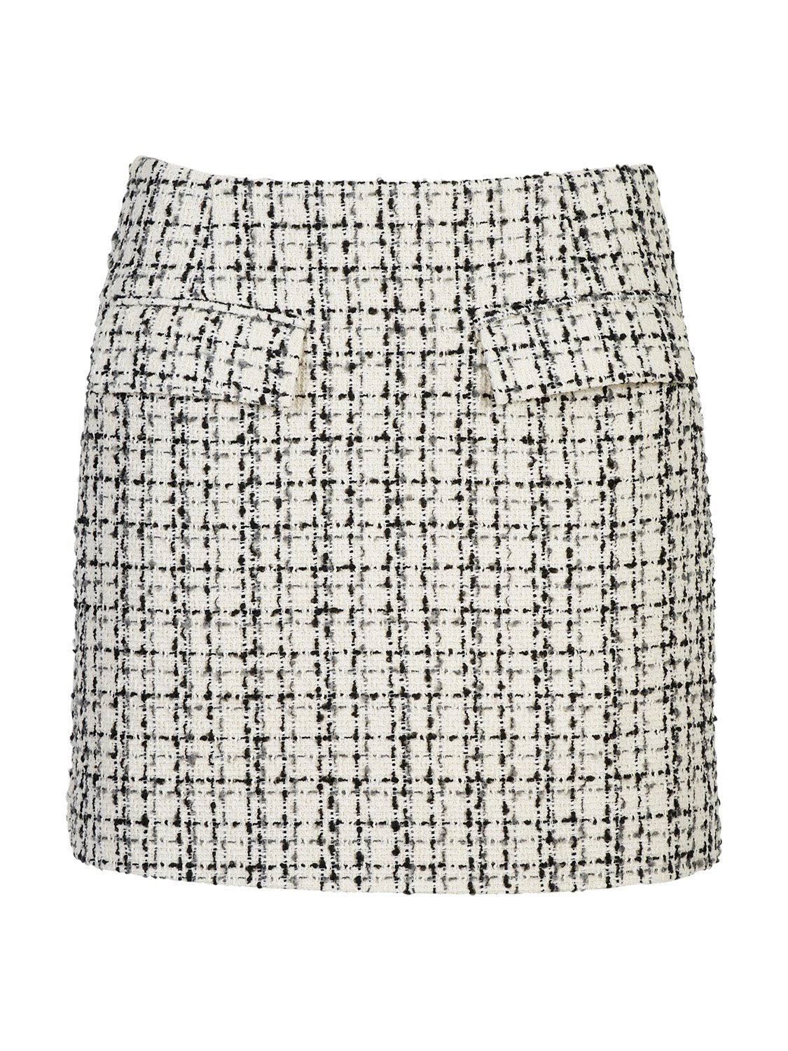 Tully Tweed Mini Skirt - White/ Black Fleck