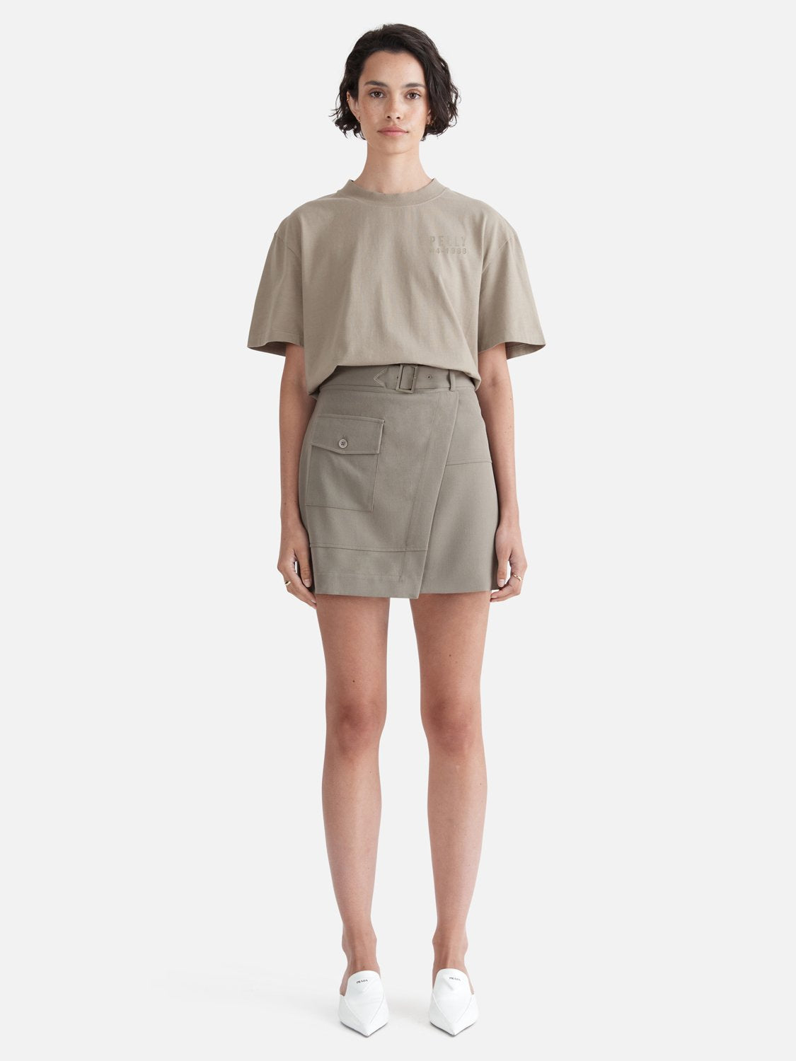 Maddi Utility Mini Skirt - Olive