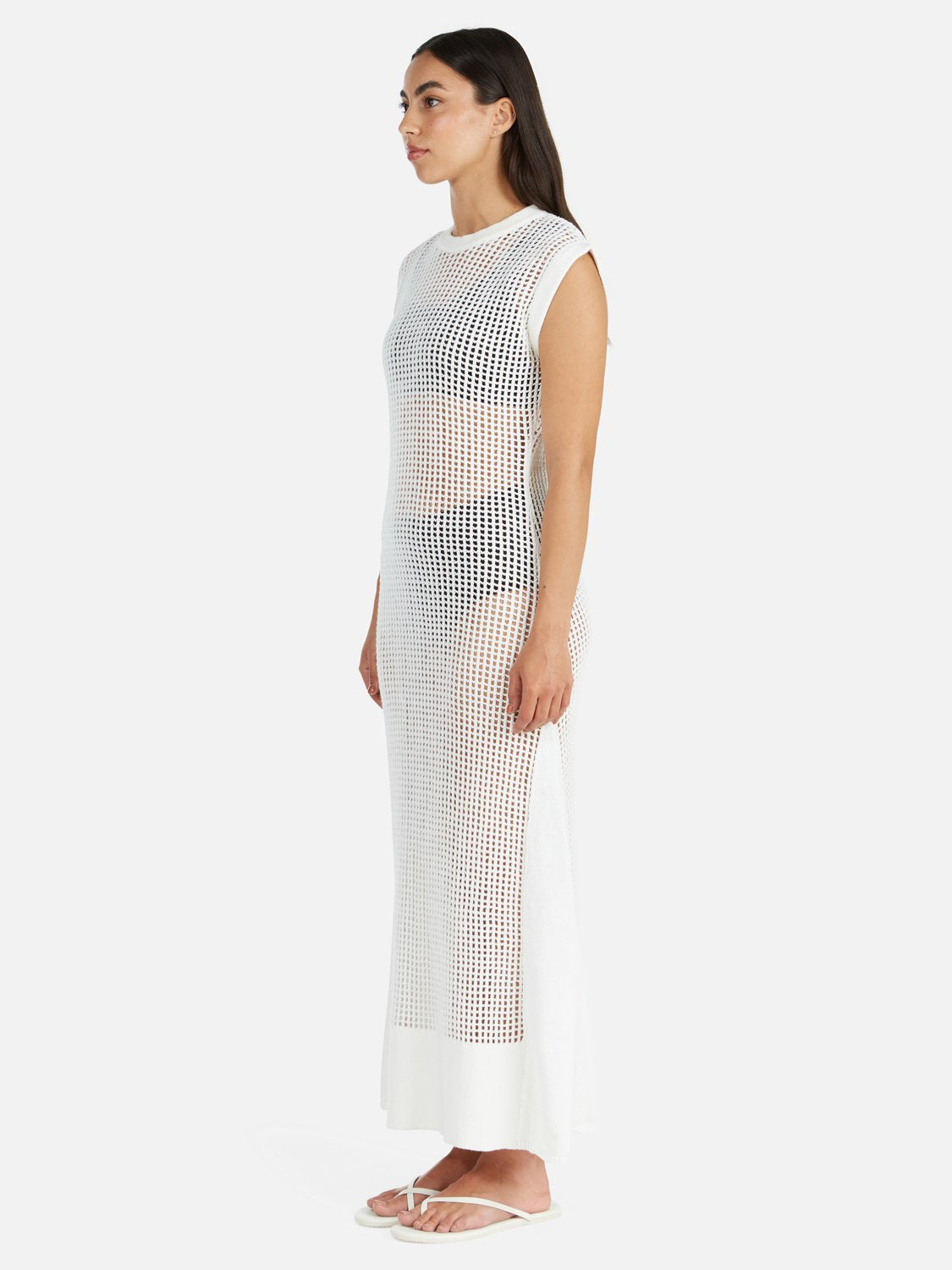 Demi Knit Maxi Dress - Bright White