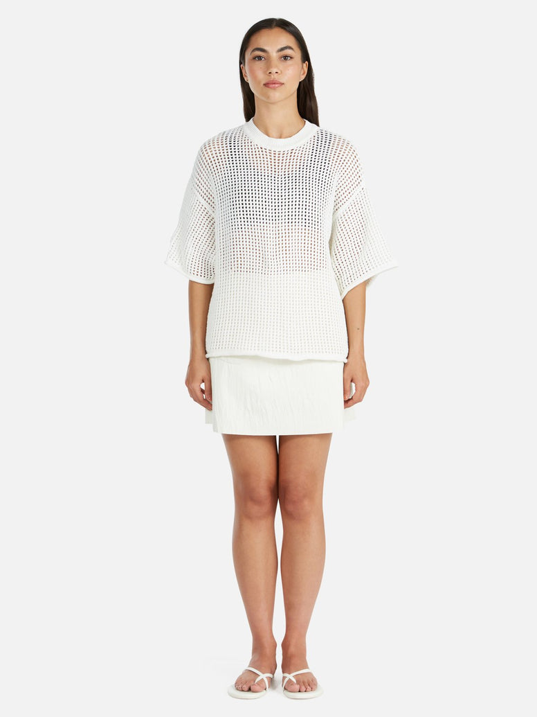 Demi Knit Pullover - Bright White